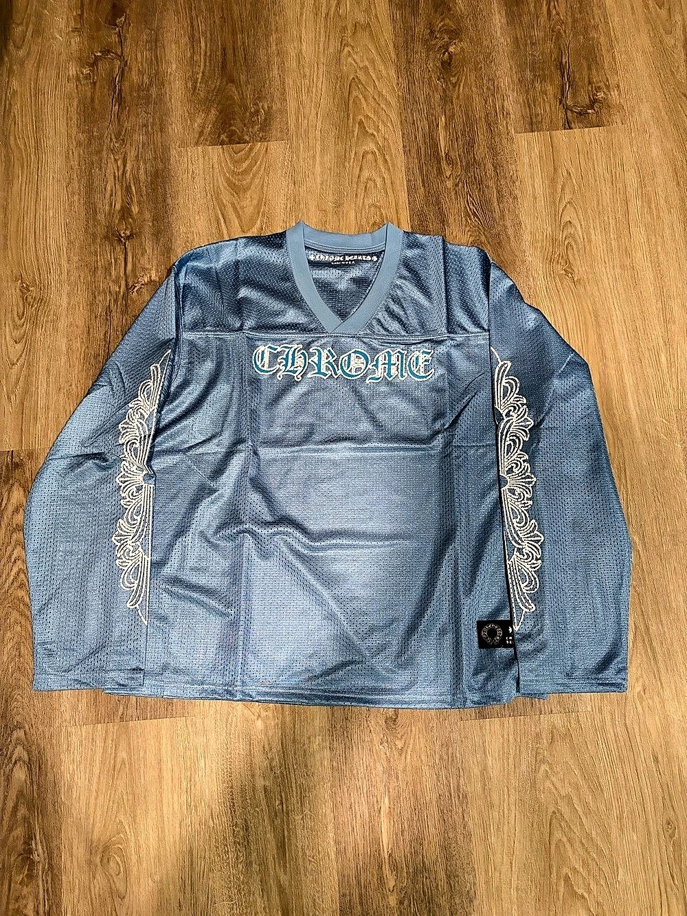 Chrome Hearts Sports Mesh Warm Up Jersey Blue Large